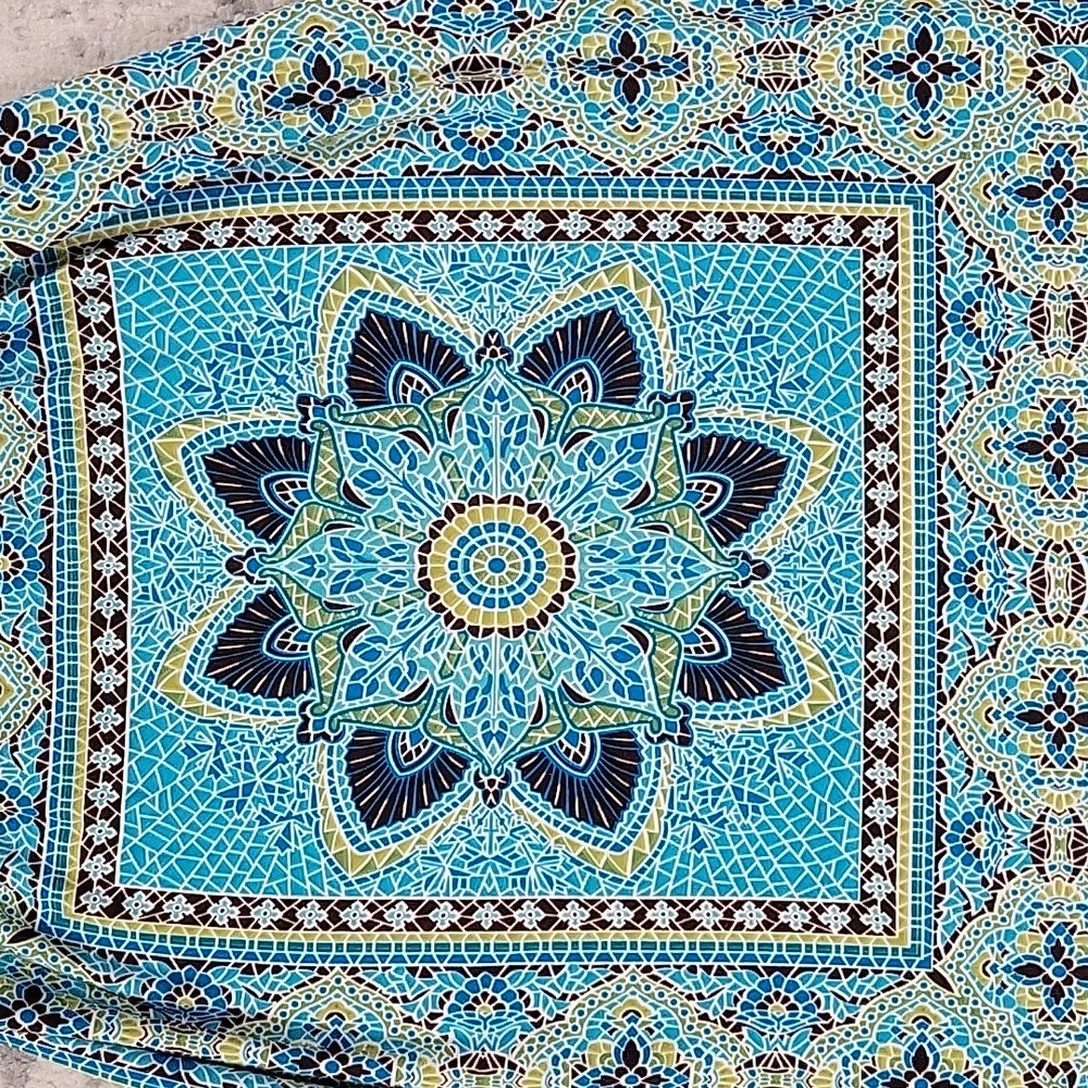 Carole Little Mandala Turquoise and Brown Dress